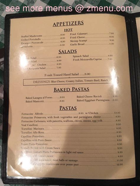 ray's italian bistro menu